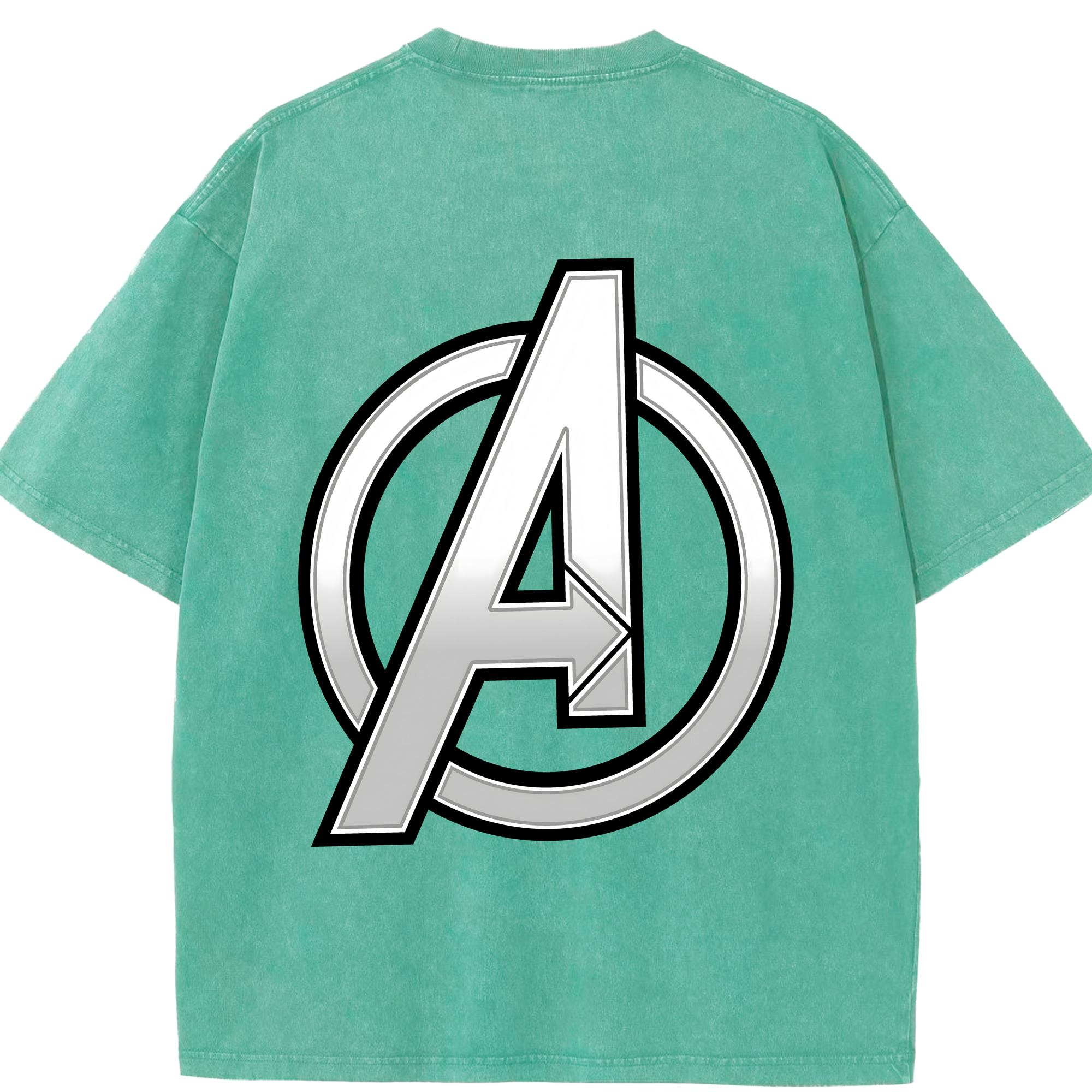 （画像用） アベンジャーズ The Avengers 綿100% ヴィンテージ風 半袖Tシャツ（背面プリント）